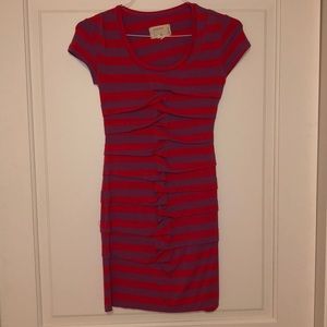 Artelier Nicole Miller Pink/Purple Striped Bodycon